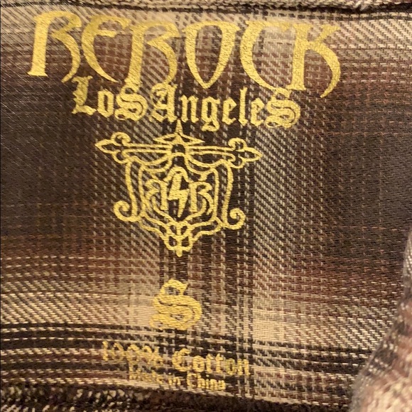 ReRock Plaid (brown) shirt size: small - Picture 3 of 3